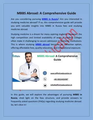 MBBS Abroad: A Comprehensive Guide