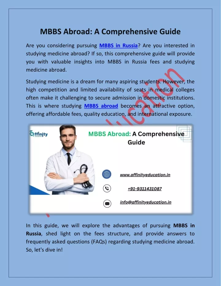 mbbs abroad a comprehensive guide