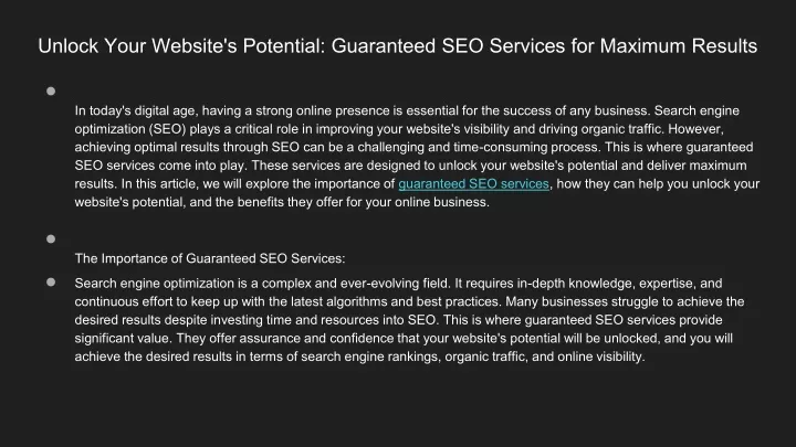 unlock your website s potential guaranteed