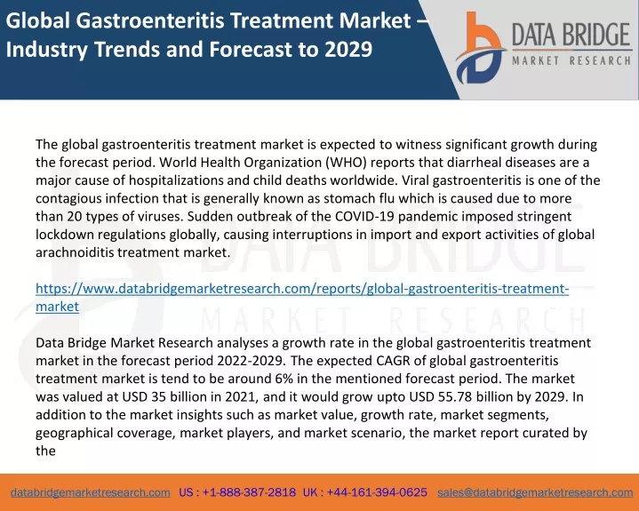 global gastroenteritis treatment market industry