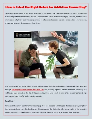 how to select the right rehab for addiction