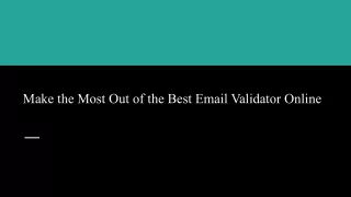 _Make the Most Out of the Best Email Validator Online