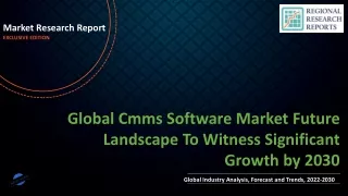 Cmms Software Market Future Landscape To Witness Significant Growth by 2030