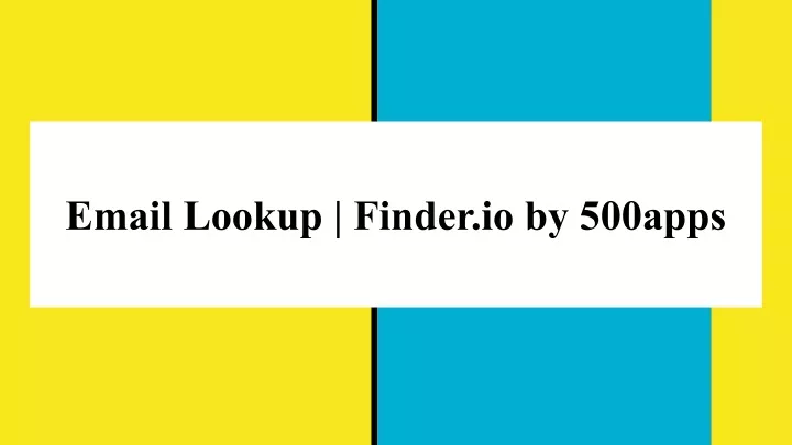 email lookup finder io by 500apps