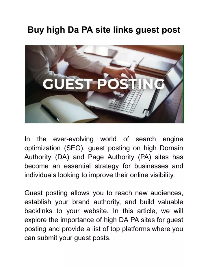 buy high da pa site links guest post