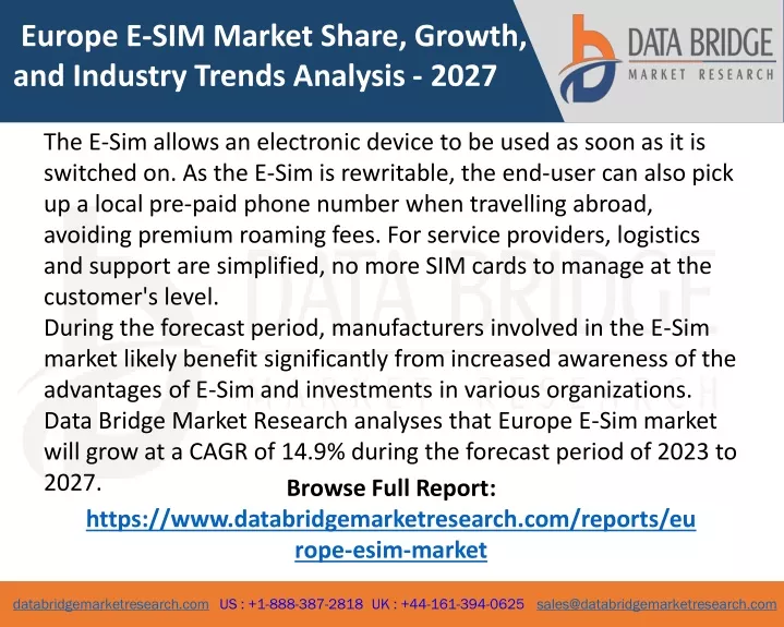 europe e sim market share growth and industry