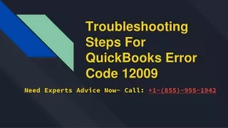 Troubleshooting Steps For QuickBooks Error Code 12009