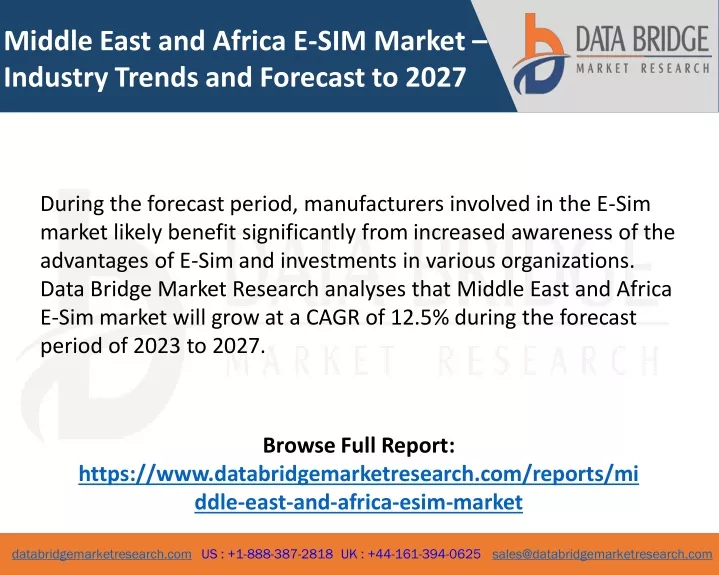 middle east and africa e sim market industry