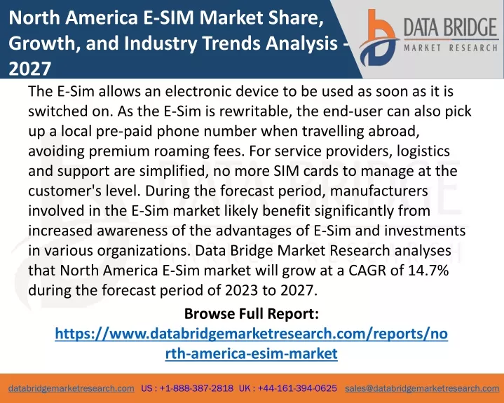 north america e sim market share growth