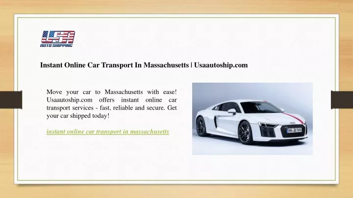 instant online car transport in massachusetts