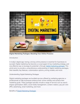 KW - Digital marketing packages