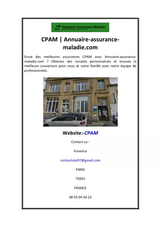 CPAM  Annuaire-assurance-maladie.com