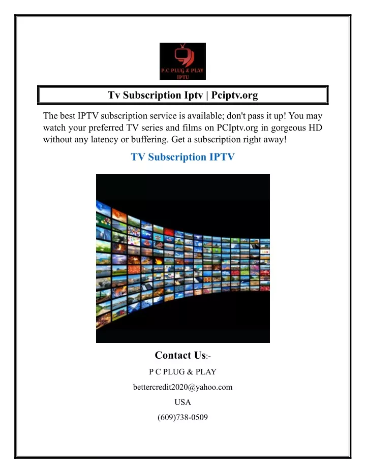 tv subscription iptv pciptv org