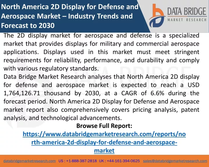 north america 2d display for defense