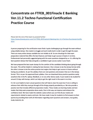 concentrate on ftfeb 001finacle e banking