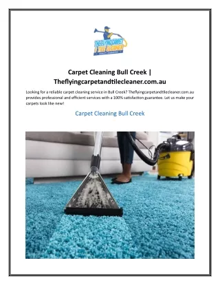 Carpet Cleaning Bull Creek Theflyingcarpetandtilecleaner.com.au