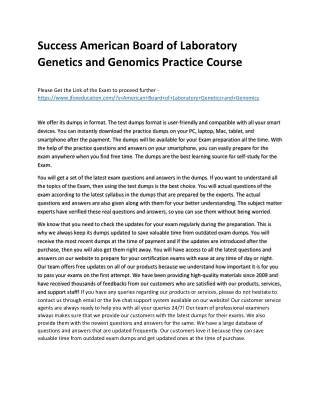 success american board of laboratory genetics