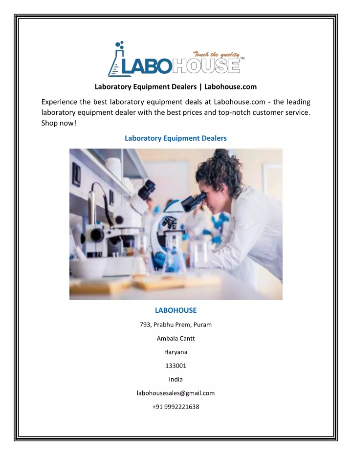 laboratory equipment dealers labohouse com