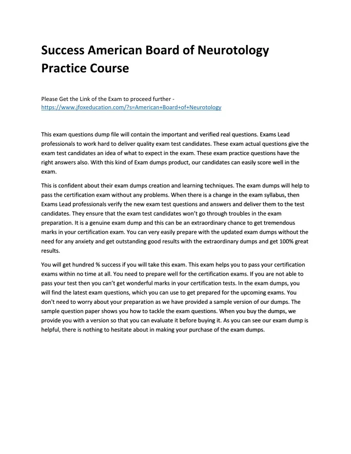 success american board of neurotology practice