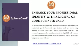 Enhance Your Professional Identity with a Digital QR Code Business Card