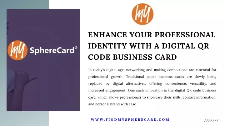 enhance your professional identity with a digital