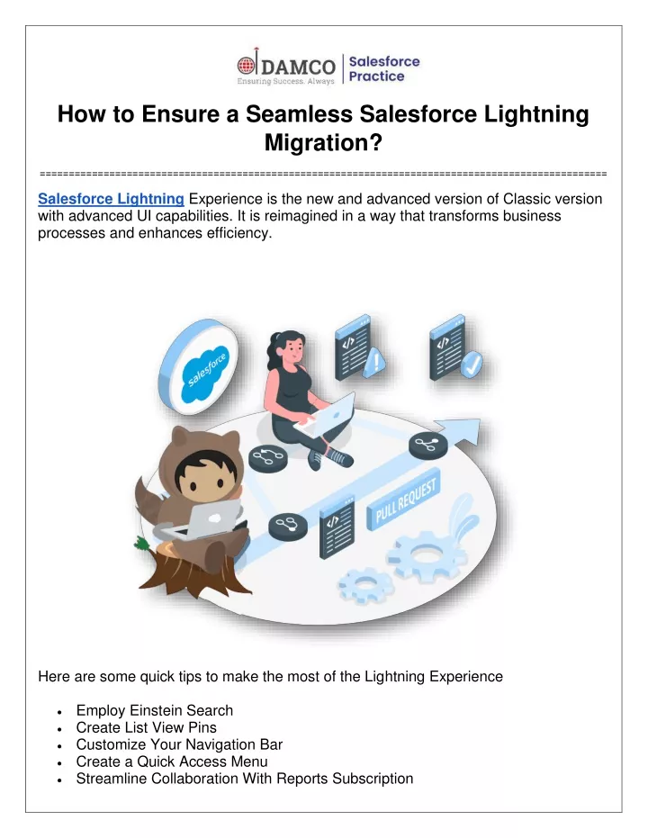 how to ensure a seamless salesforce lightning