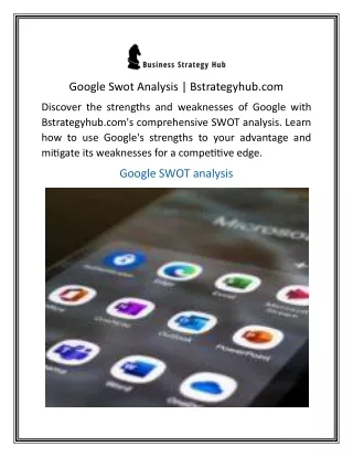 google swot analysis bstrategyhub com
