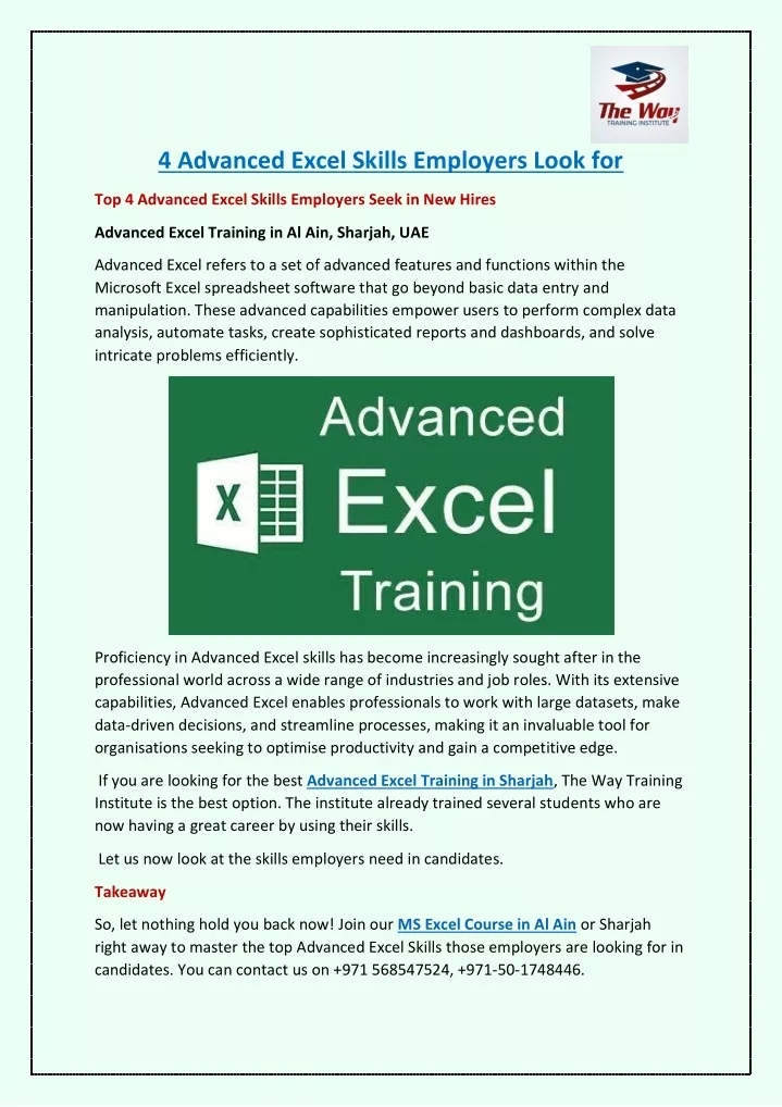 4 advanced excel skills employers look for