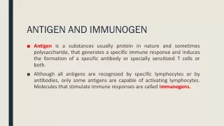 antigen and immunogen