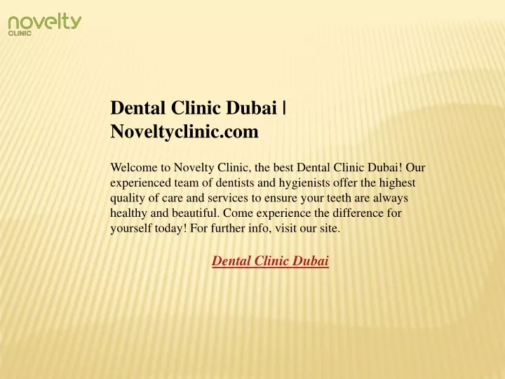 dental clinic dubai noveltyclinic com welcome