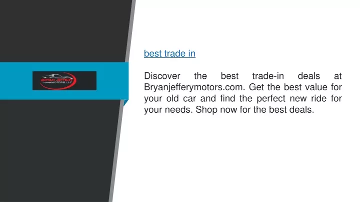 best trade in discover the best trade in deals