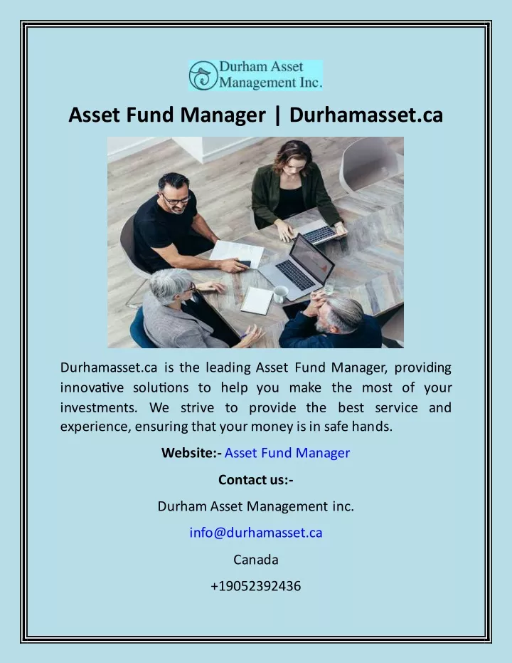 asset fund manager durhamasset ca