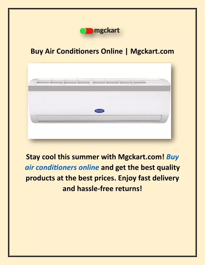buy air conditioners online mgckart com