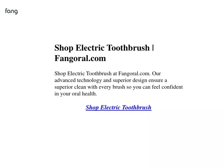 shop electric toothbrush fangoral com shop