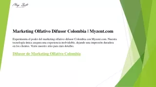 Marketing Olfativo Difusor Colombia  Myzent.com