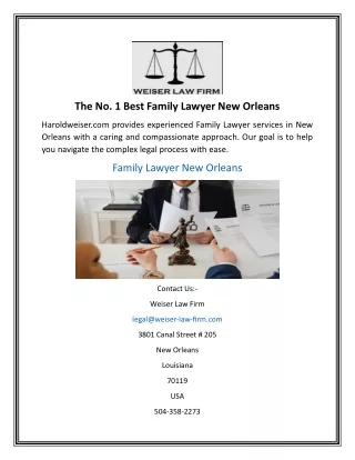The No. 1 Best Family Lawyer New Orleans