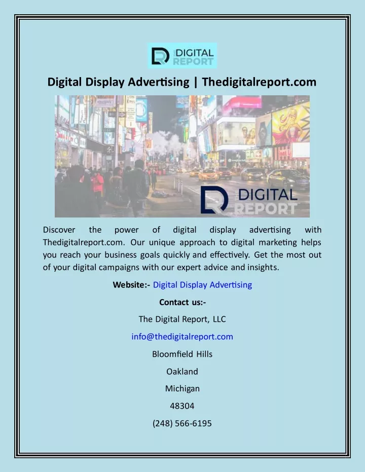 digital display advertising thedigitalreport com