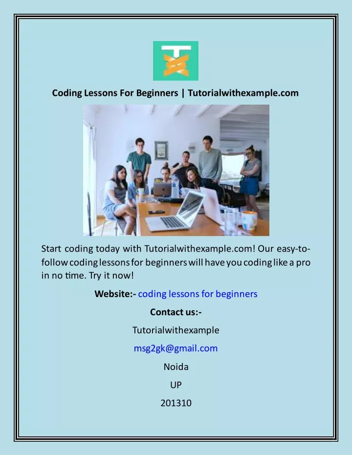 coding lessons for beginners tutorialwithexample