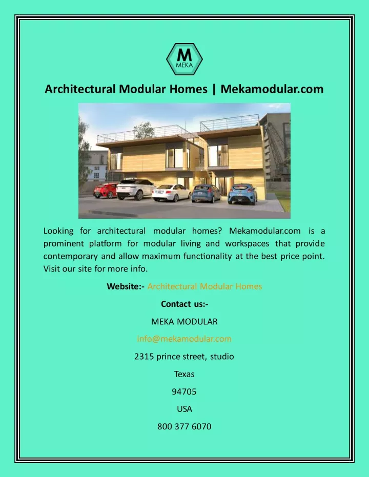 architectural modular homes mekamodular com