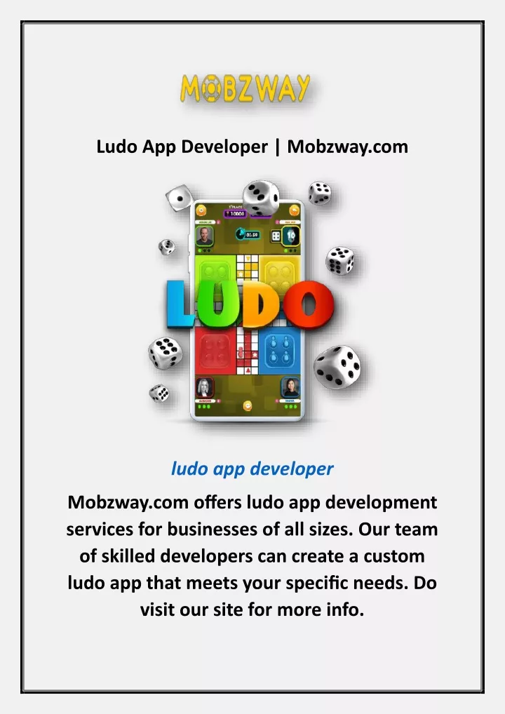 ludo app developer mobzway com