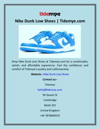 Nike Dunk Low Shoes  Tidemye
