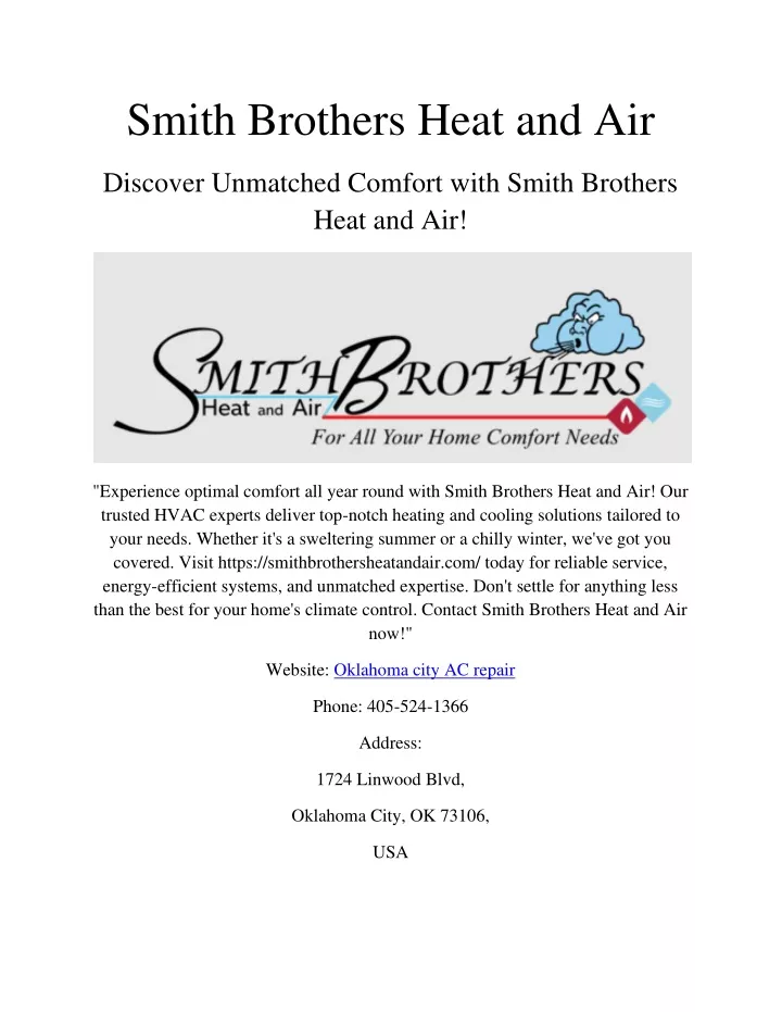 smith brothers heat and air