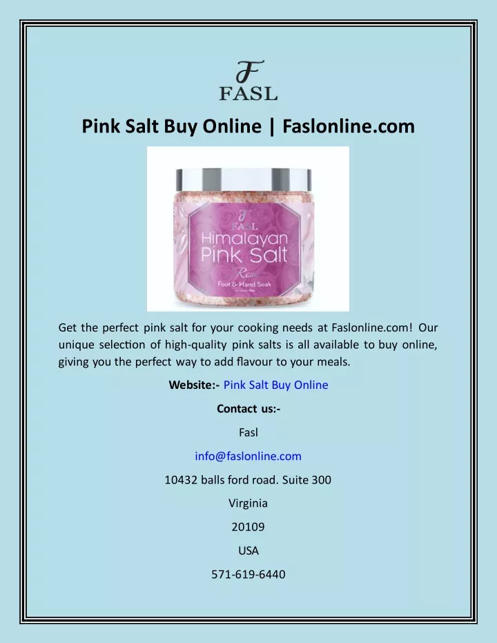 pink salt buy online faslonline com