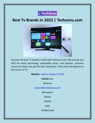 best tv brands in 2023 techsonu com