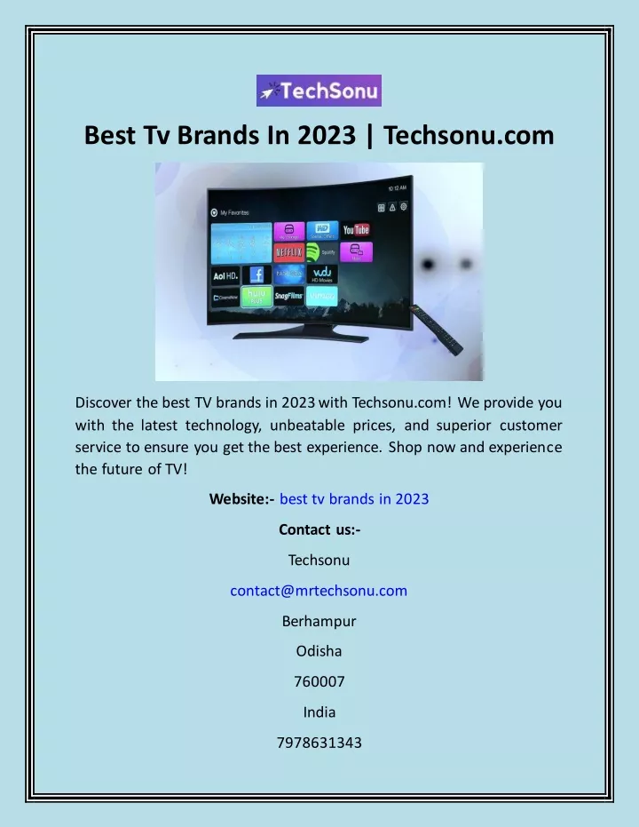 best tv brands in 2023 techsonu com