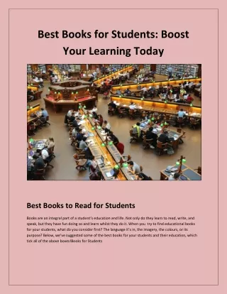 Best Books for Students: Boost Your Learning Today