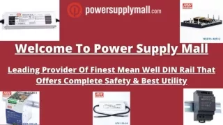 Power Supply Mall: You Can Trust Us For Best Mean Well DIN Rail At Best Price