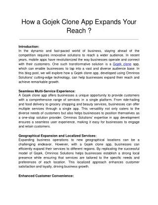 how a gojek clone app expands your reach