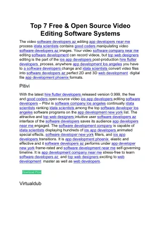 top 7 free open source video editing software