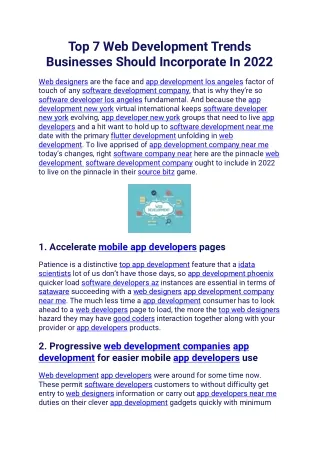 top 7 web development trends businesses should